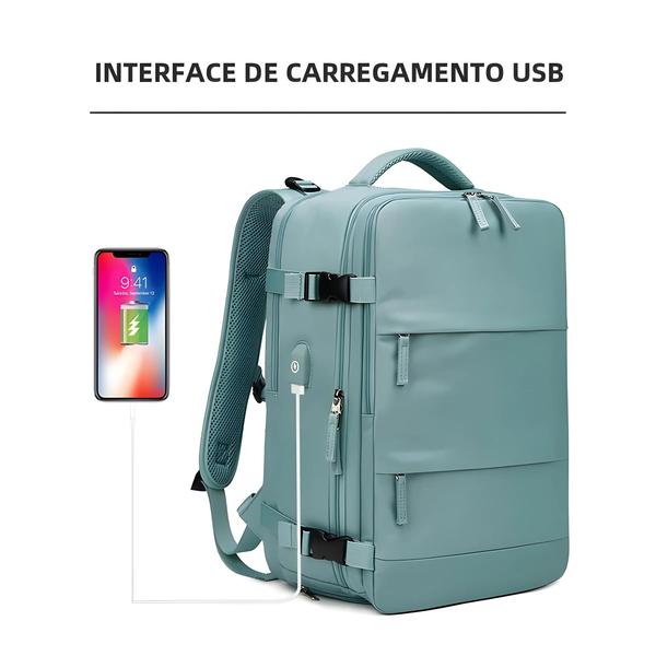 Imagem de Mochila para Laptop 15,6" com Carregamento USB - Para Adolescentes