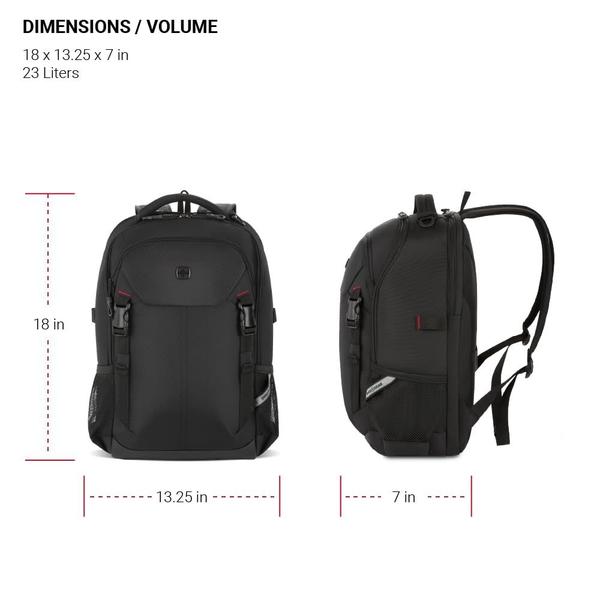 Imagem de Mochila para laptop SwissGear Civic Pro preta para laptop de 16 polegadas