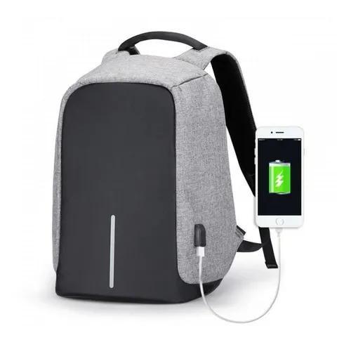 Imagem de Mochila para notebook Anti Furto Roubo impermeável saída Usb tablet Laptop escolar Cinza ou Preta