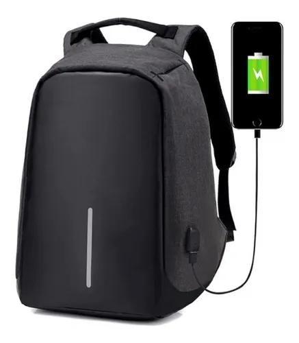 Imagem de Mochila para notebook Anti Furto Roubo impermeável saída Usb tablet Laptop escolar Cinza ou Preta