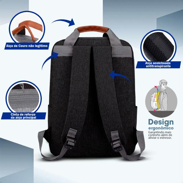 Imagem de Mochila para Notebook Dilinx Kit 3 pçs Shoulder Bag + Estojo