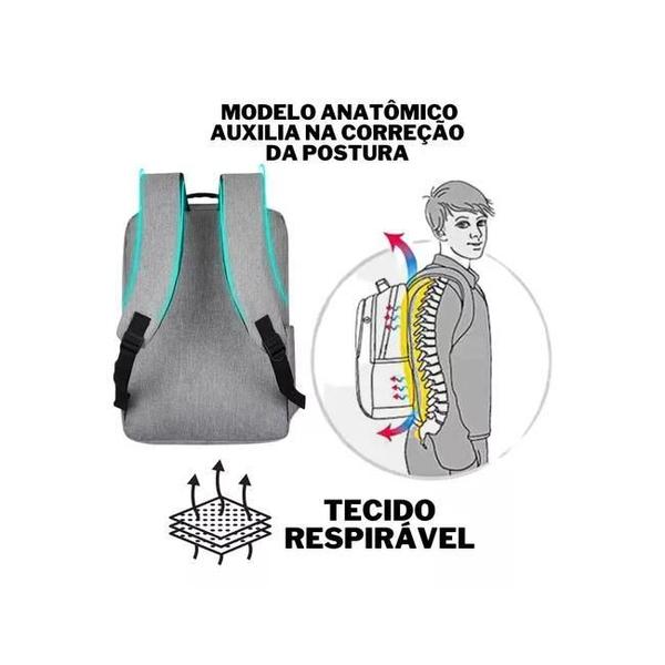 Imagem de Mochila Para Notebook Slim Reforçada Usb Fone Premium Preta