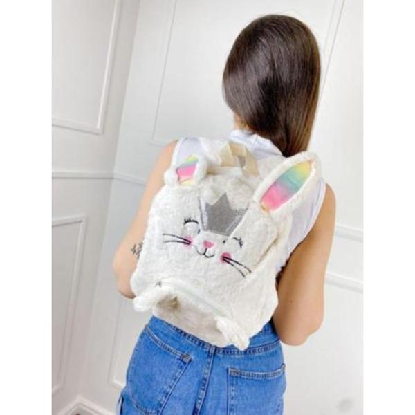 Imagem de Mochila Pelúcia Escolar Juvenil Casual Viagem Bolsa Infantil Kawaii Fofa