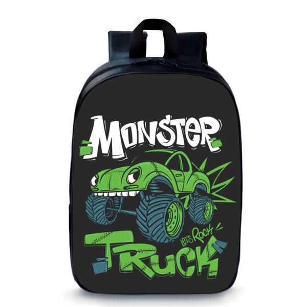 Imagem de Mochila  pequena pré escolar creche infantil anime amonster truck