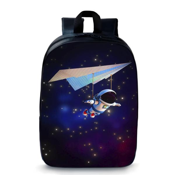 Imagem de Mochila  pequena pré escolar infantil anime astronauta voando