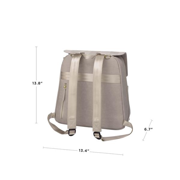 Imagem de Mochila Petunia Pickle Bottom Metal, costura em areia, unissex, mochila para laptop, elegante, espaçosa e confortável para mães e pais em trânsito