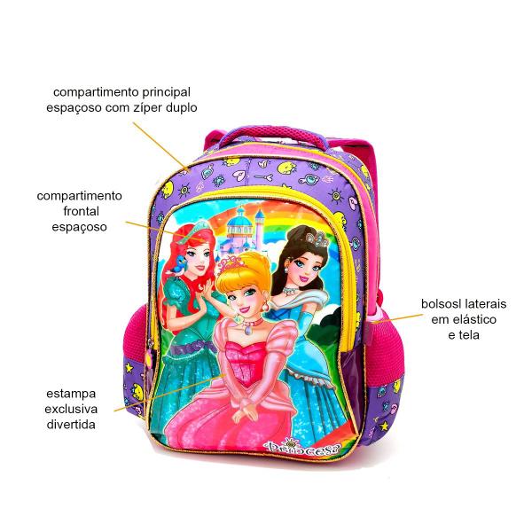 Imagem de Mochila Princesas Escolar Infantil M4632