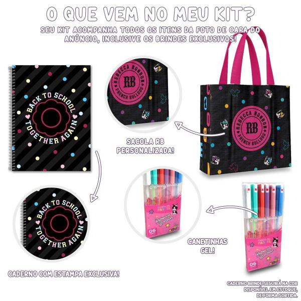 Imagem de Mochila RB Rebecca Bonbon Kit Lancheira Estojo Escolar Meninas Lançamento Exclusivo