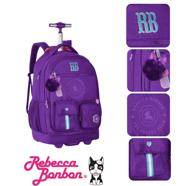 Imagem de Mochila Rebecca Bonbon De Rodinhas Juvenil Escolar Meninas