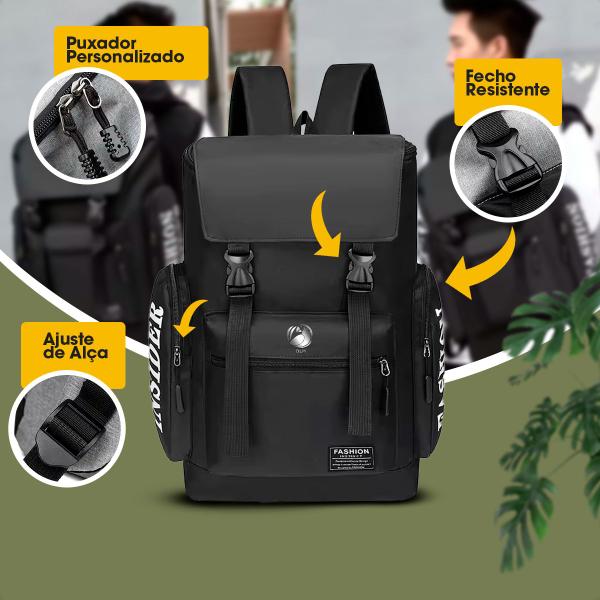 Imagem de Mochila Reforçada Notebook Dilinx Masculina Preto Envio 24h