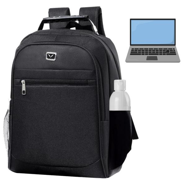 Imagem de Mochila Reforçada Trabalho Viagens Executiva Notebook 18.5" Polegadas Cabo de Aço Masculina Feminina Cor Preto