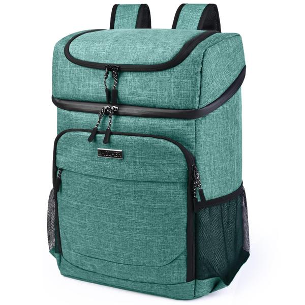 Imagem de Mochila refrigeradora BAGLHER 30 latas isoladas à prova de vazamentos, verde