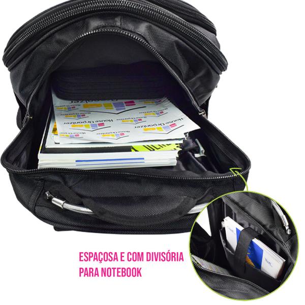 Imagem de Mochila Resistente p/ Notebook Laptop Viagem Passeio Rodas