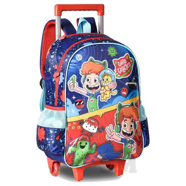 Imagem de Mochila Rodinha Escolar Infantil Gato Galáctico Clio