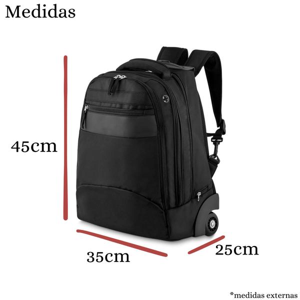 Imagem de Mochila Rodinha Executiva Viagem Notebook