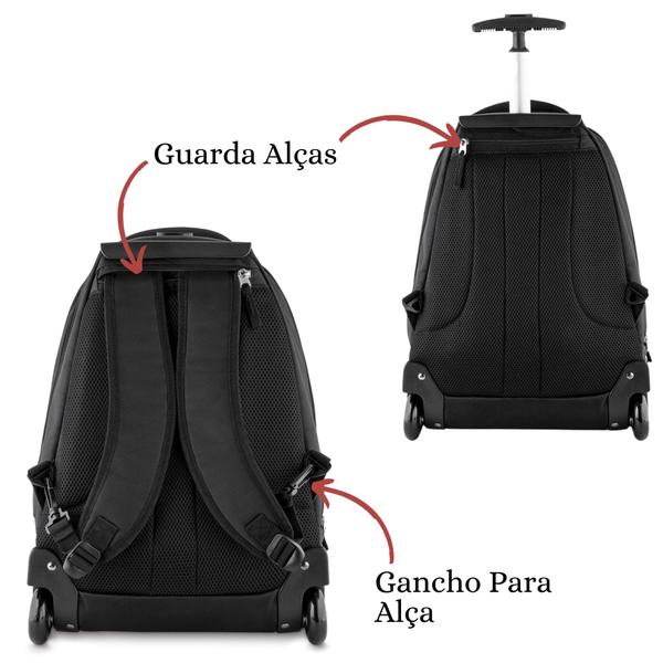 Imagem de Mochila Rodinha Executiva Viagem Notebook