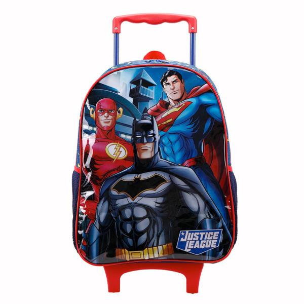 Imagem de Mochila Rodinha Infantil Escolar Menino Liga Da Justiça Batman Superman Flash Xeryus 11850