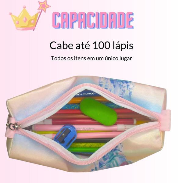 Imagem de Mochila Rodinha Infantil Menina Escolar + Lancheira Térmica +estojo Box