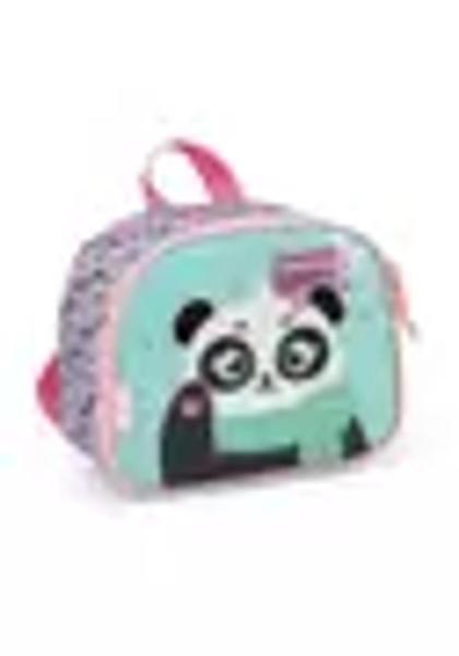 Imagem de Mochila Rodinha Lanch Estojo D Escolar Up4you Panda Ursinha