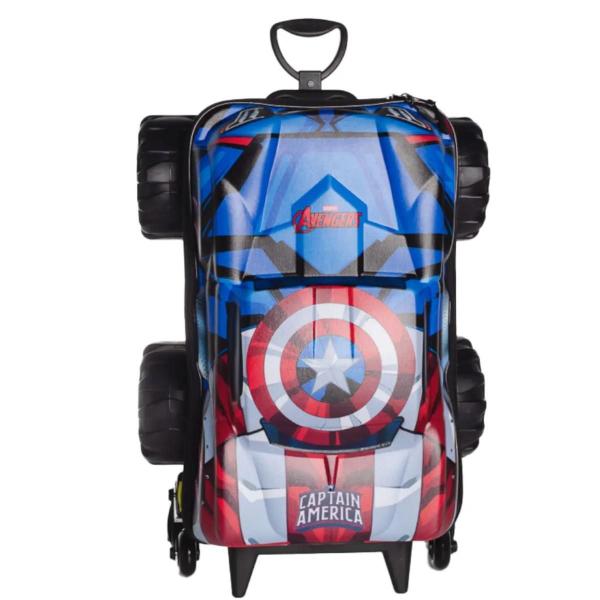 Imagem de Mochila Rodinha Tripla Capitão América Monster Trucks 3D