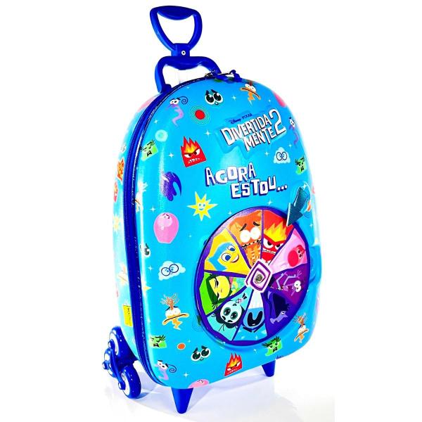 Imagem de Mochila Rodinha Tripla Divertidamente Roleta Azul 3d Maxtoy