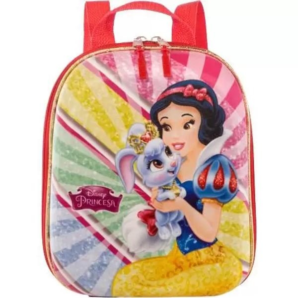 Imagem de Mochila Rodinha Tripla Lancheira Branca De Neve 3d Escolar - Diplomata