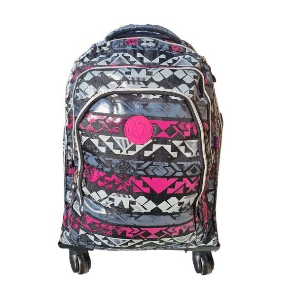 Imagem de Mochila Rodinhas 360 Notebook Escolar Mala De Bordo Viagem Vozz Top Model Juvenil Estampada