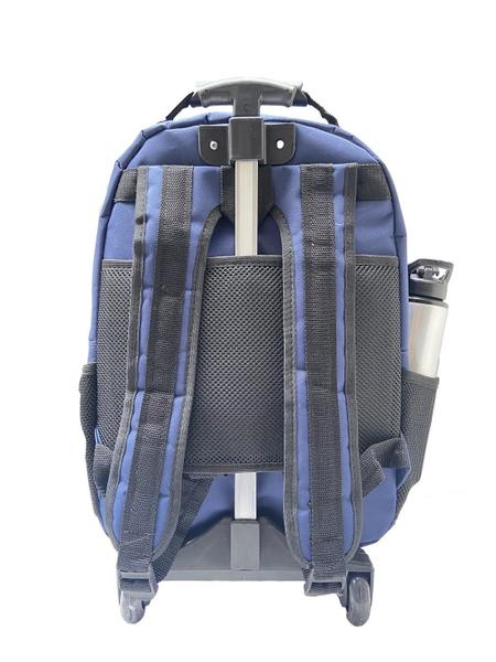 Imagem de Mochila Rodinhas Notebook Escolar Viagem Facul Azul