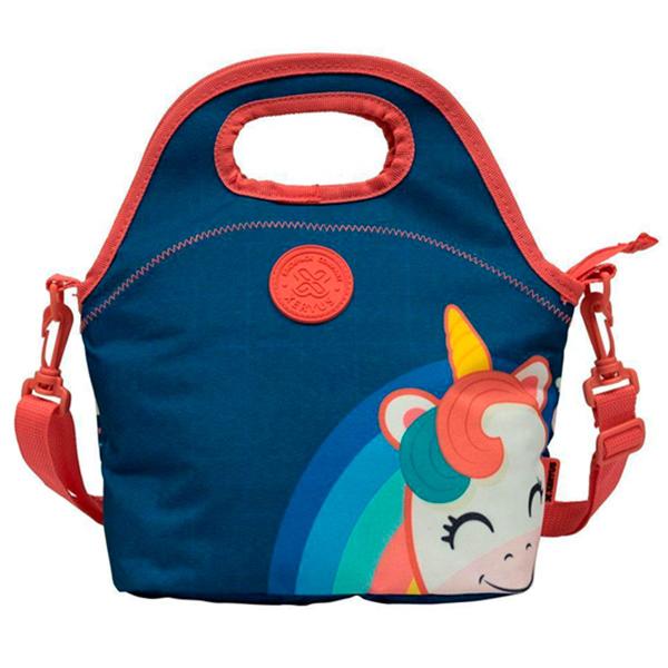 Imagem de Mochila Rodinhas Unicornio + Lancheira + Garrafinha Rosa