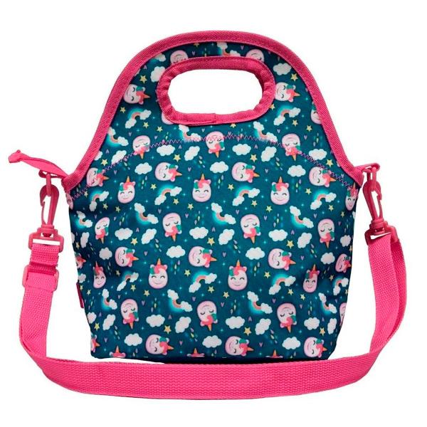 Imagem de Mochila Rodinhas Unicornio + Lancheira + Garrafinha Rosa