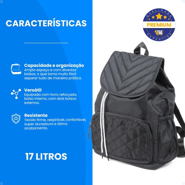 Imagem de Mochila Saco Escolar Menina Reforçada Sem Desenho Moderna