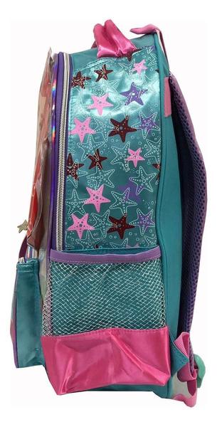 Imagem de Mochila Sereia Infantil Feminina Escolar Costas Aulas Dl1464