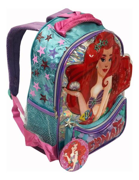 Imagem de Mochila Sereia Infantil Feminina Escolar Costas Aulas Dl1464