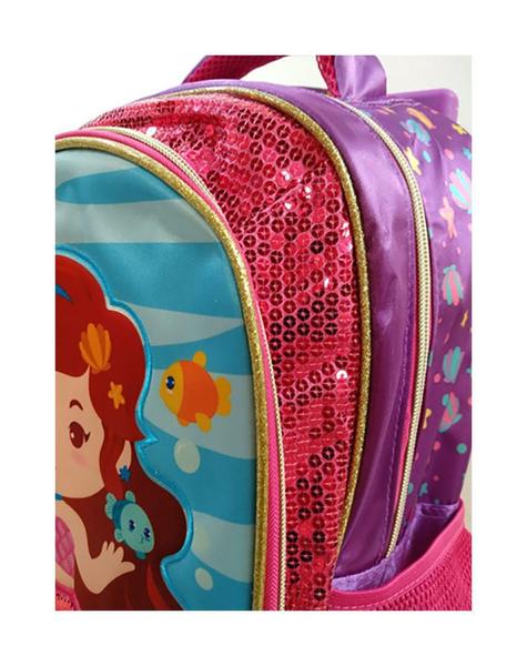 Imagem de Mochila Sereia Serena de Costas Escolar Infantil Meninas