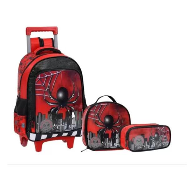 Imagem de Mochila Silver Spider Boy Kit 3 Peças Yepp Meninos