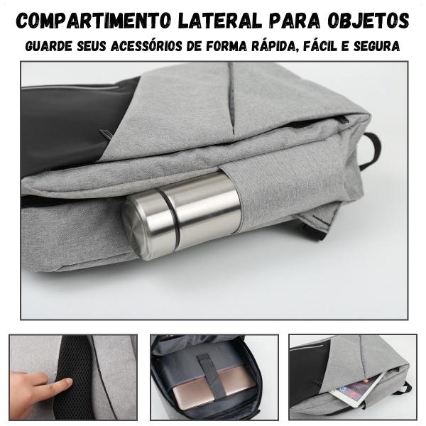 Mochila Slim Impermeável Para Notebook 15.6 Executiva Resistente Reforçada Masculina Feminina Usb Macbook Dell Acer Hp - Zess Imagem de Mochila Slim Impermeável Para Notebook 15.6 Executiva Resistente Reforçada Masculina Feminina Usb Macbook Dell Acer Hp