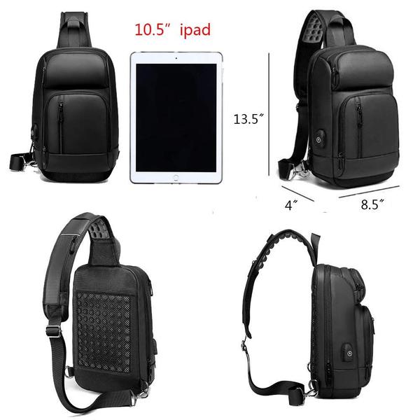 Imagem de Mochila Sling TUCUXY para homens, transversal, impermeável de 10,5 polegadas