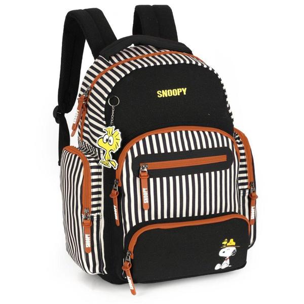 Imagem de Mochila Snoopy Notebook Escolar Listras - Snoopy Luxcel