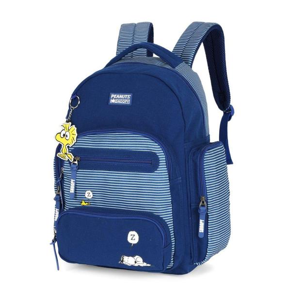 Imagem de Mochila Snoopy Notebook Escolar Listras - Snoopy Luxcel