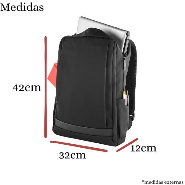 Imagem de Mochila Social Notebook Masculina Feminina Usb Reforçada