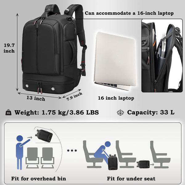 Imagem de Mochila Somago Mochila Carry On Travel 50x33x20cm para laptop de 16"