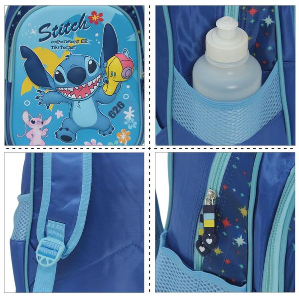 Imagem de Mochila Stitch Grande Menina Juvenil Escola Passeio Costas