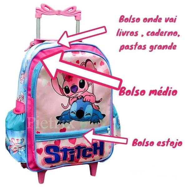 Imagem de Mochila stitch infantil juvenil escolar lançamento reforçada