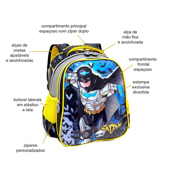 Imagem de Mochila Super Herói Infantil Escolar Kids M4650