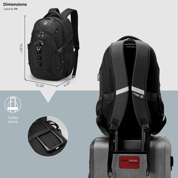 Imagem de Mochila Swissdigital Design VECTOR SD803-01 para laptop de 15,6"