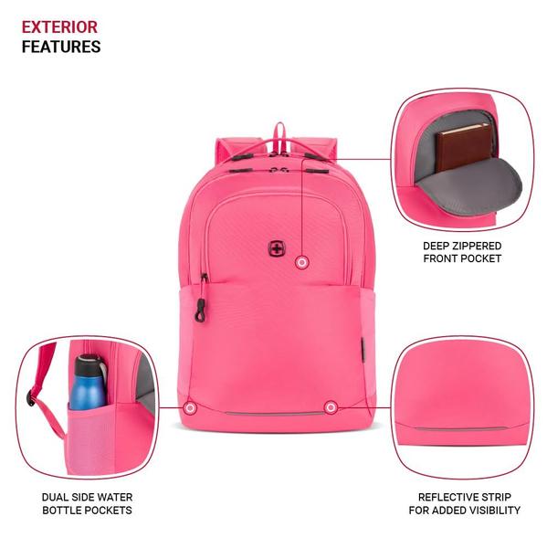 Imagem de Mochila SwissGear Orientation Pink para laptop de 16"