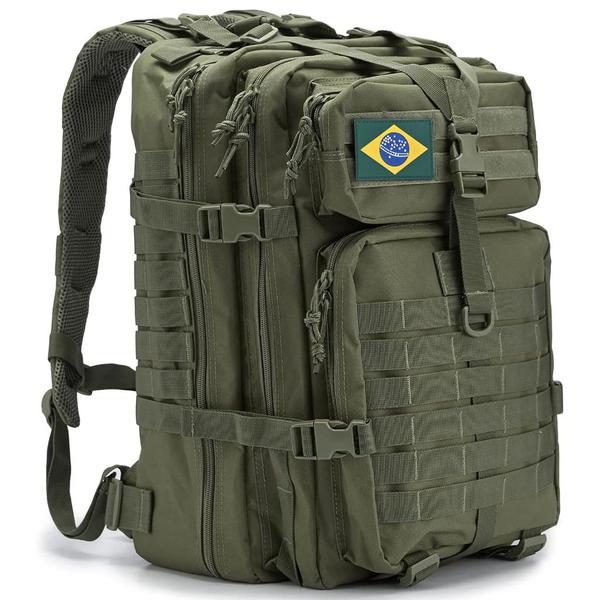 Imagem de Mochila Tática Militar Impermeavel Masculina Feminina 50L Viagem Academia Esportiva Camping Trilha Acabamento Reforçado Multifuncional 