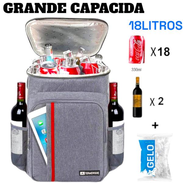 Imagem de Mochila Térmica De Grande Capacidade 18 L Impermeável Portátil Bolsa Para Piquenique