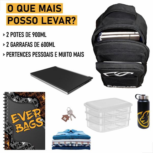 Imagem de Mochila Térmica Fitness Mala Viagem Escolar Trabalho Notebook Tablet Lancheira Academia Grande