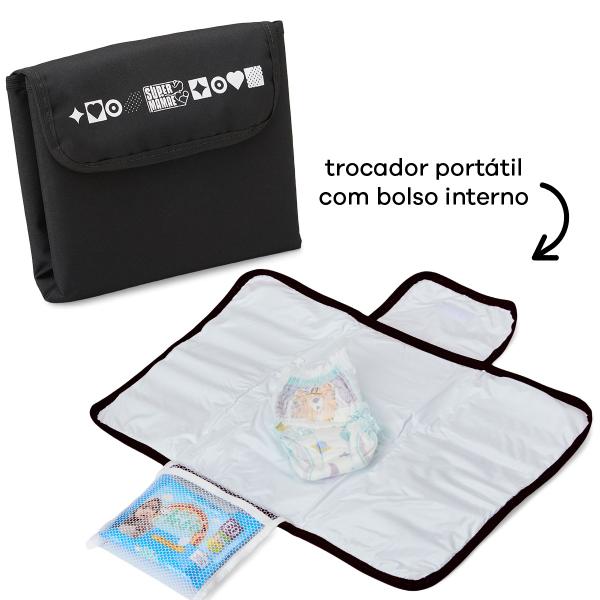 Imagem de Mochila Térmica para Armazenar Leite Materno Super Mamãe + Trocador Portátil